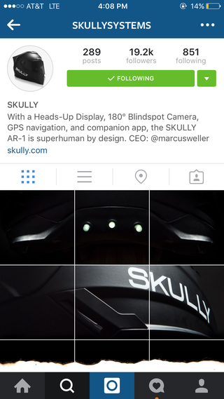 Illustration for article titled That Helmet Company With The Fancy HUD Is Using Instagram To Alienate The Last Of Its Fans